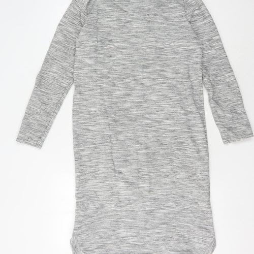 White Stuff Grey Women's Long Sleeve Shift Dress Size 10