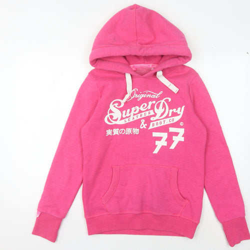 Superdry Women's Pink Pullover Hoodie S