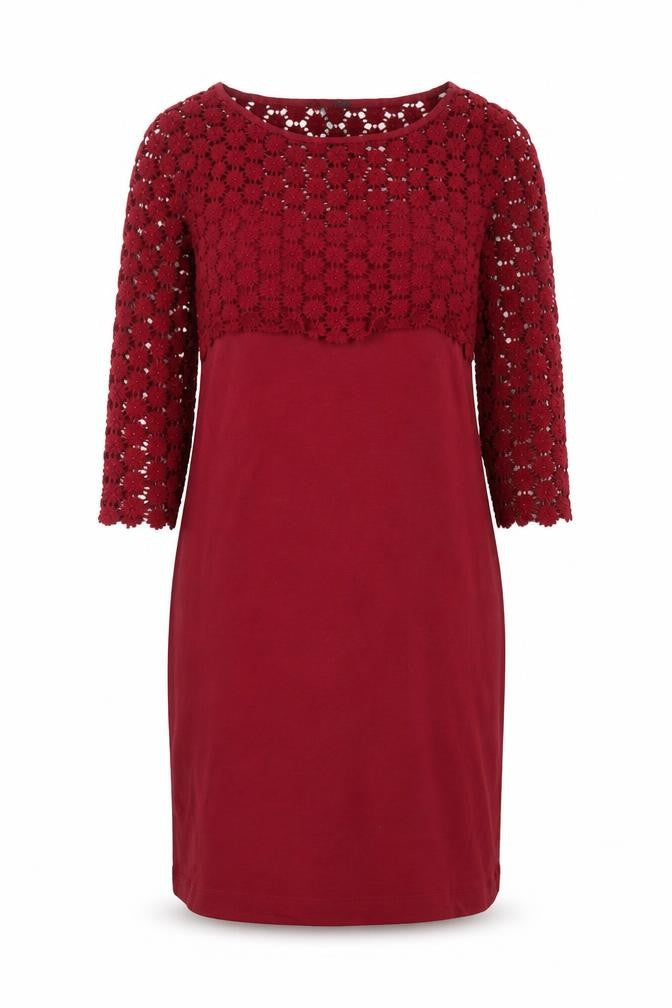 Great Plains Women Red XS Crochet Dress