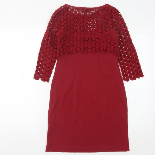 Great Plains Women Red XS Crochet Dress