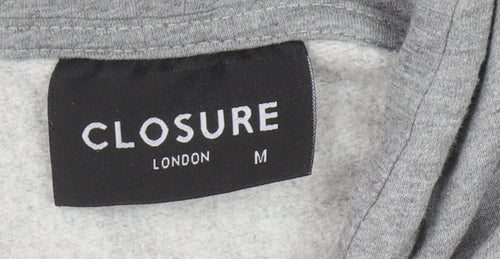 Closure London Men's Grey Pullover Hoodie, M, Regular Fit