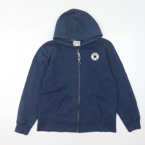 Converse Boys Blue XL Full Zip Hoodie with Logo