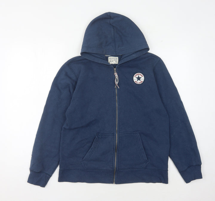 Converse Boys Blue XL Full Zip Hoodie with Logo