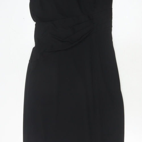 Coast Women's Black Sheath Dress, Size 10, V-Neck, Formal