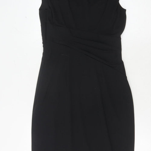 Coast Women's Black Sheath Dress, Size 10, V-Neck, Formal