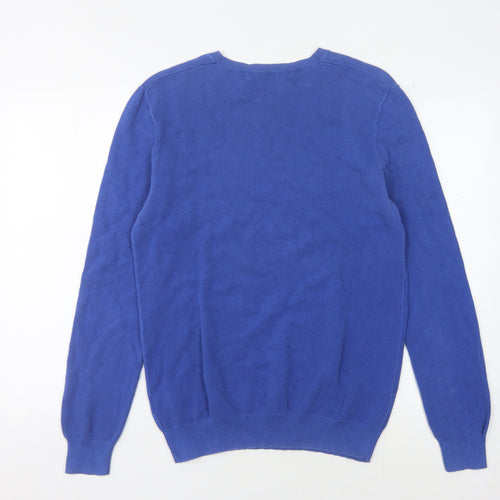 Kenneth Cole Men's Blue Cotton Pullover Sweater L