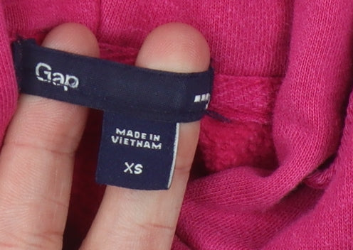 Gap Women's Pink XS Full Zip Hoodie Logo