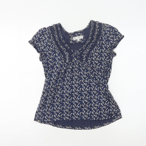Rocha John Rocha Women's Blue Floral Petite Blouse