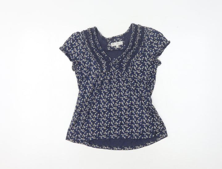 Rocha John Rocha Women's Blue Floral Petite Blouse