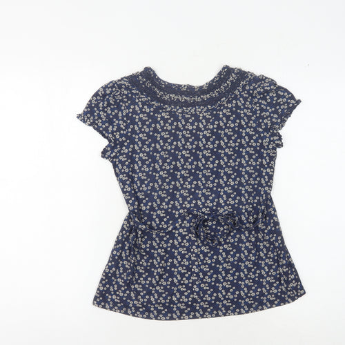 Rocha John Rocha Women's Blue Floral Petite Blouse