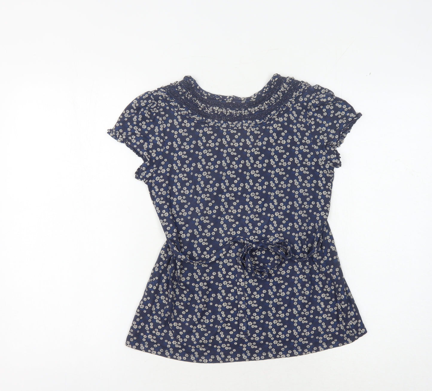 Rocha John Rocha Women's Blue Floral Petite Blouse