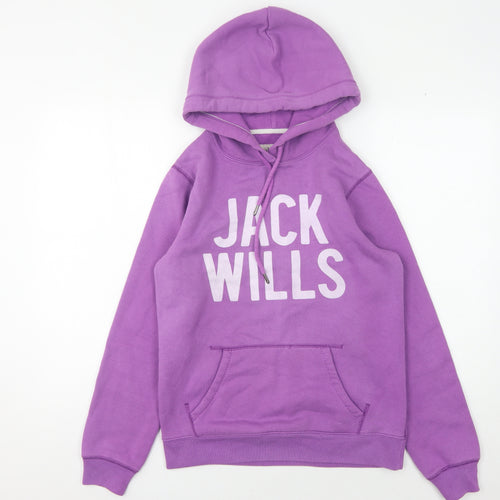 Jack Wills Women's Purple Pullover Hoodie Size 12