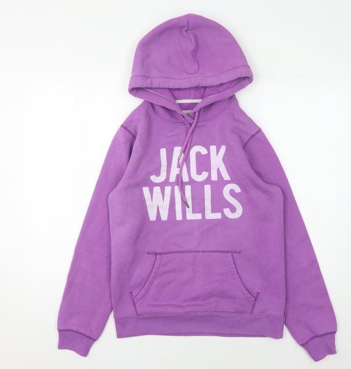 Jack Wills Women's Purple Pullover Hoodie Size 12