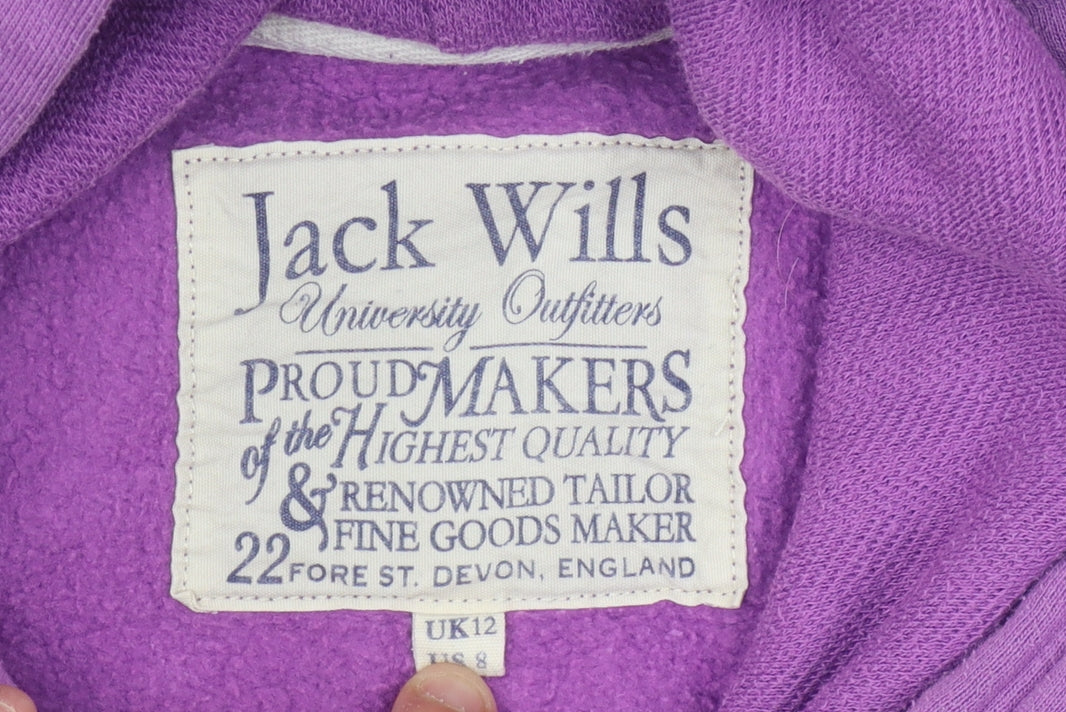 Jack Wills Women's Purple Pullover Hoodie Size 12