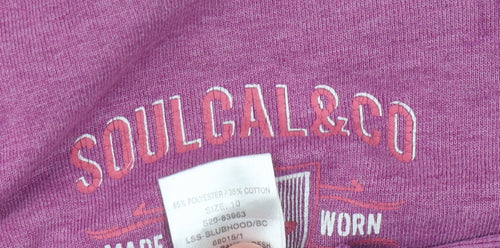 SoulCal & Co Women's Purple Hoodie Size 10 Regular Fit