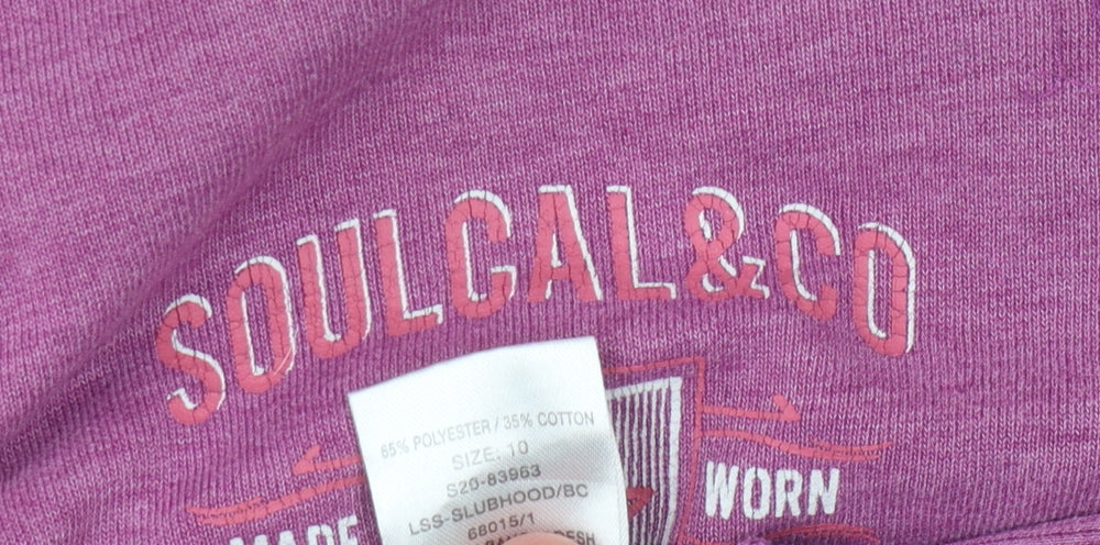 SoulCal & Co Women's Purple Hoodie Size 10 Regular Fit