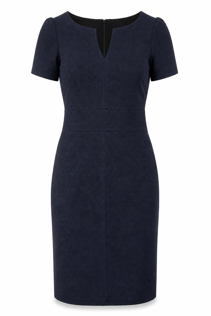 John Lewis Women's Blue Knee Length Sheath Dress Size 10