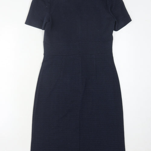 John Lewis Women's Blue Knee Length Sheath Dress Size 10