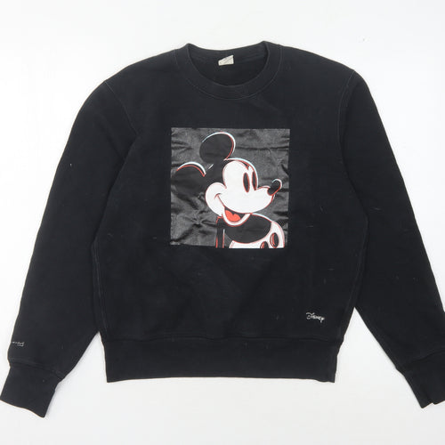 Uniqlo Disney Black XS Pullover Sweatshirt