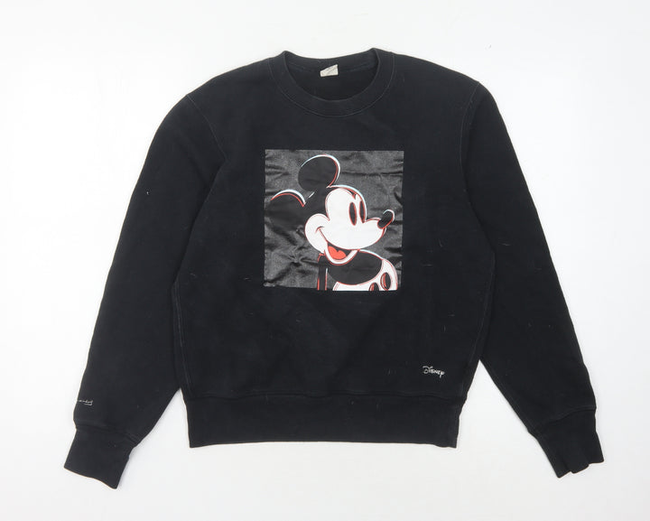 Uniqlo Disney Black XS Pullover Sweatshirt