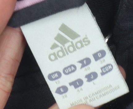 Adidas Women's Black Full Zip Hoodie, Size L