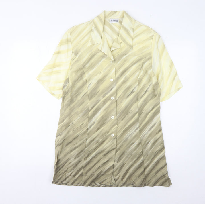 Bianca Women's Multicoloured Collared Blouse, Size 10