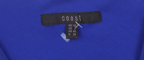 Coast Women's Blue Wrap Dress Size 12, Party Style