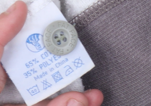 FatFace Men's Green Henley Sweatshirt, Size M, Logo Accent