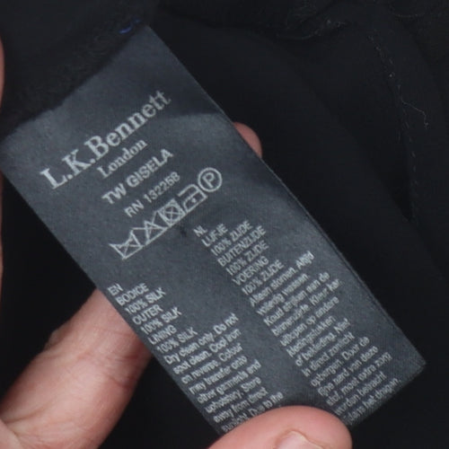 L.K. Bennett Black Women's Silk Blouse Size 8