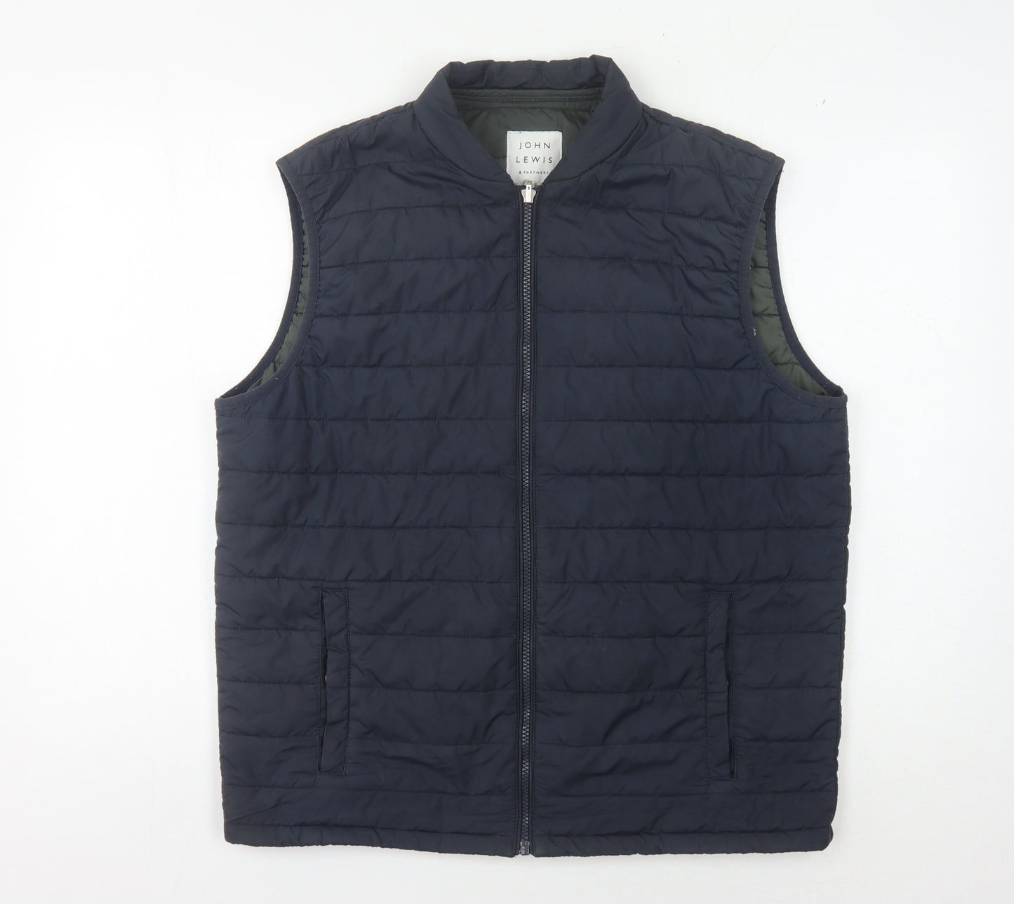 John Lewis Men's Black Puffer Waistcoat M