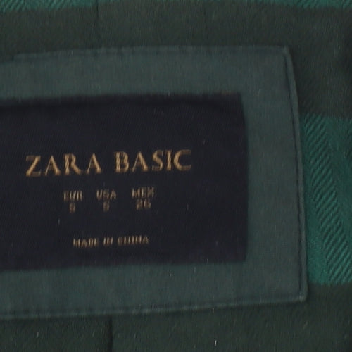 Zara Basic Men's Green Military Coat in Size S
