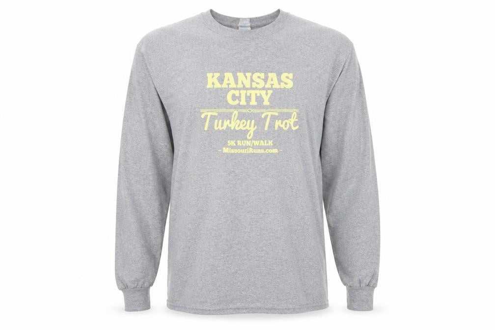Port & Company Grey Long Sleeve Unisex T-Shirt, M