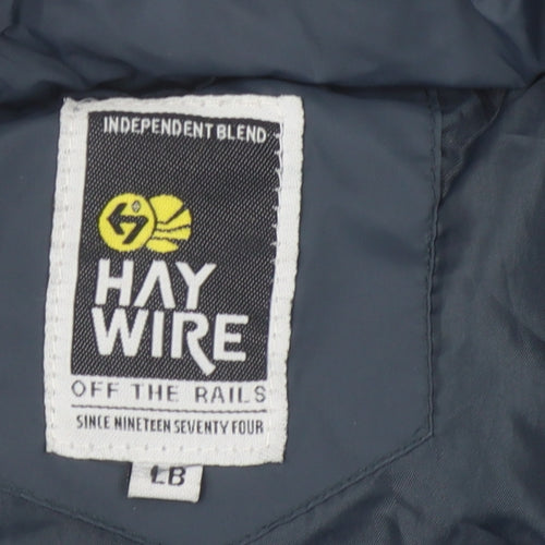 Haywire Boys Blue Puffer Jacket L with Logo