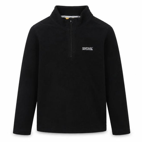 Regatta Boys Black Fleece 1/4 Zip Sweatshirt - Size 10 Years