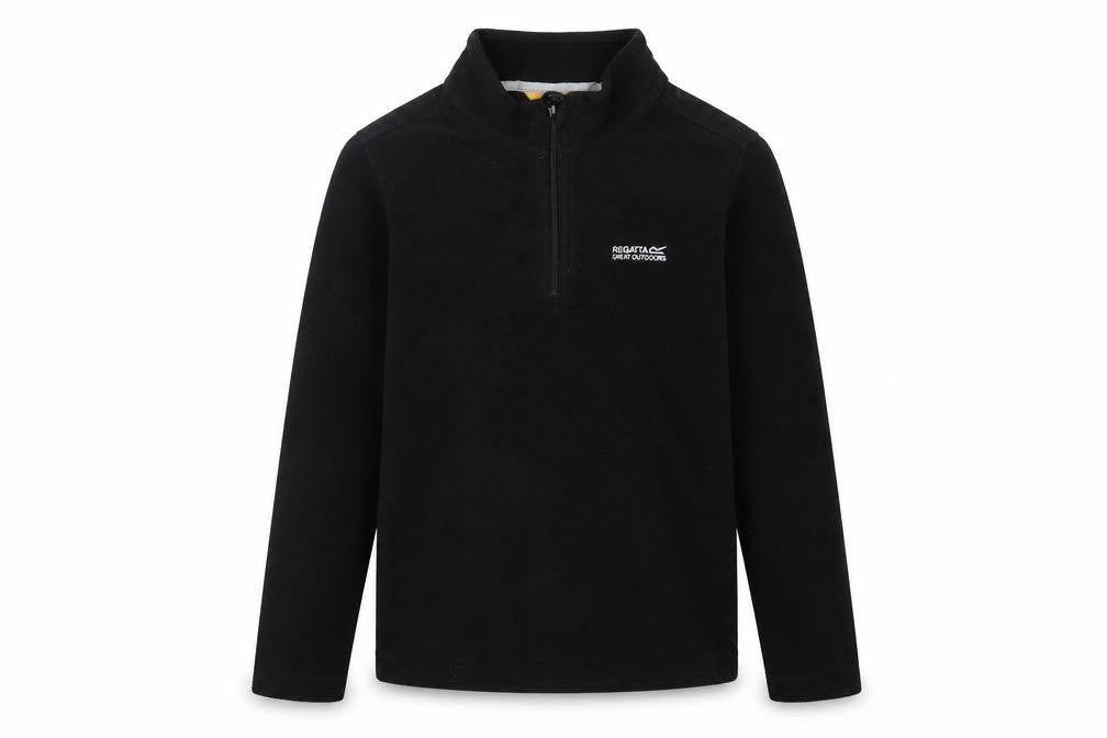 Regatta Boys Black Fleece 1/4 Zip Sweatshirt - Size 10 Years
