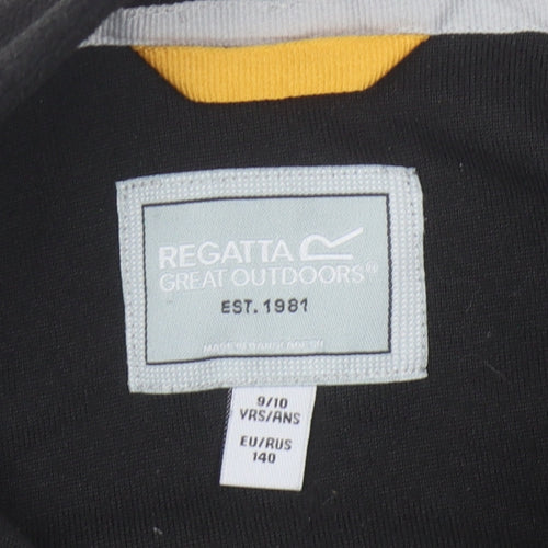 Regatta Boys Black Fleece 1/4 Zip Sweatshirt - Size 10 Years