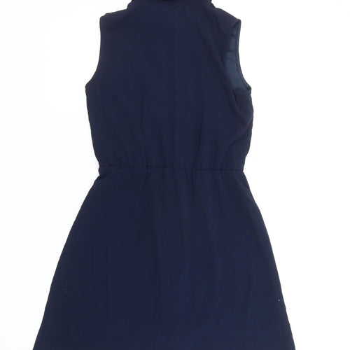 YD Girls Blue Sleeveless Shirt Dress, 12-13 Years, Casual