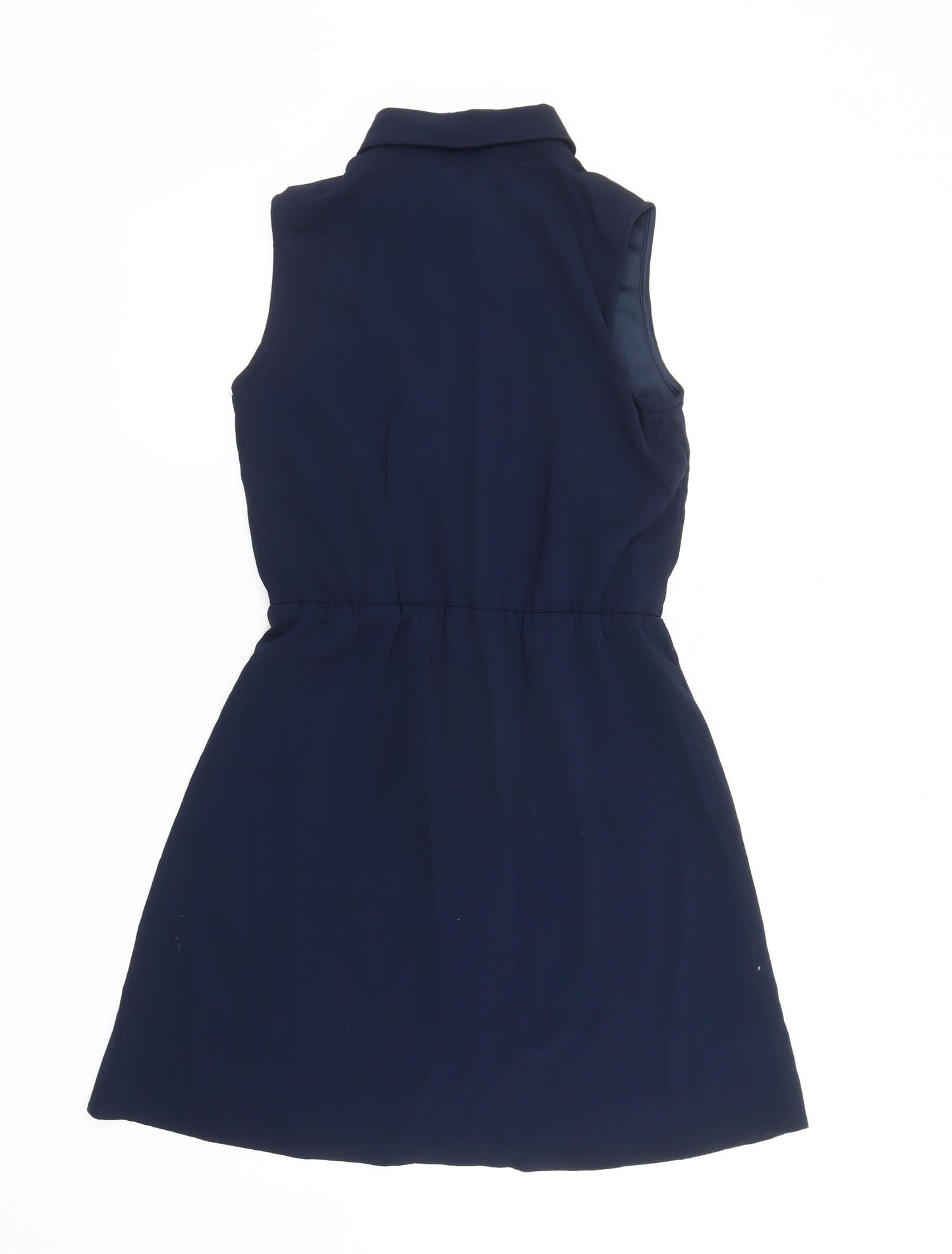 YD Girls Blue Sleeveless Shirt Dress, 12-13 Years, Casual