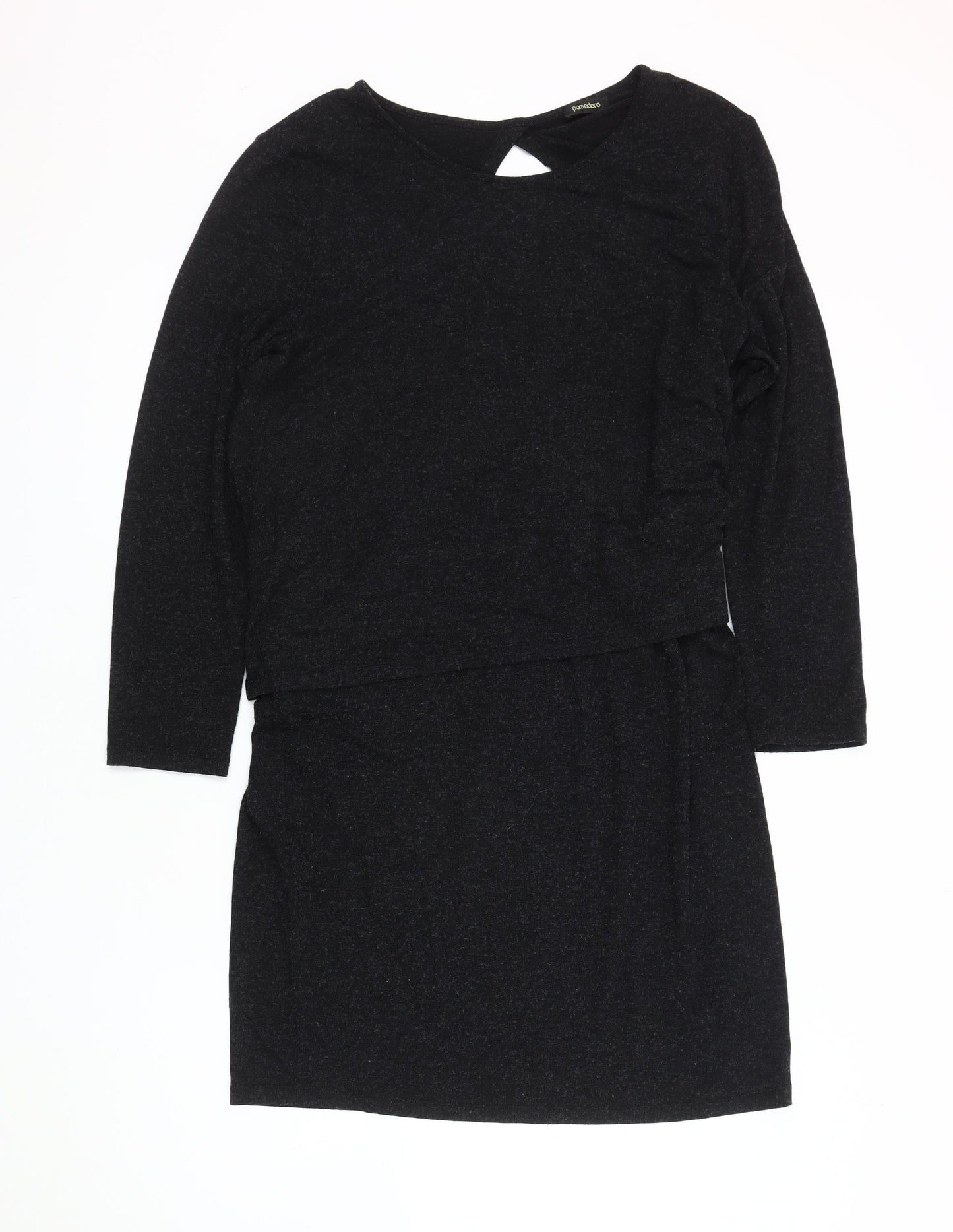 Pomodoro Women's Black Knee Length Dress Size 14