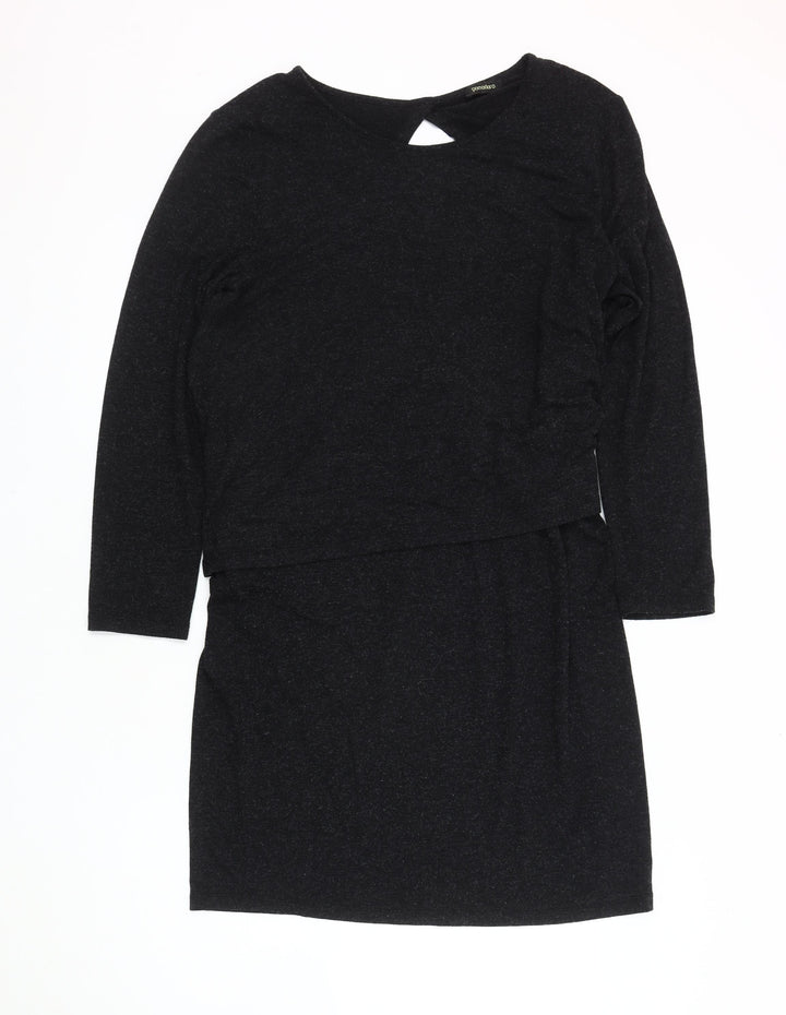 Pomodoro Women's Black Knee Length Dress Size 14
