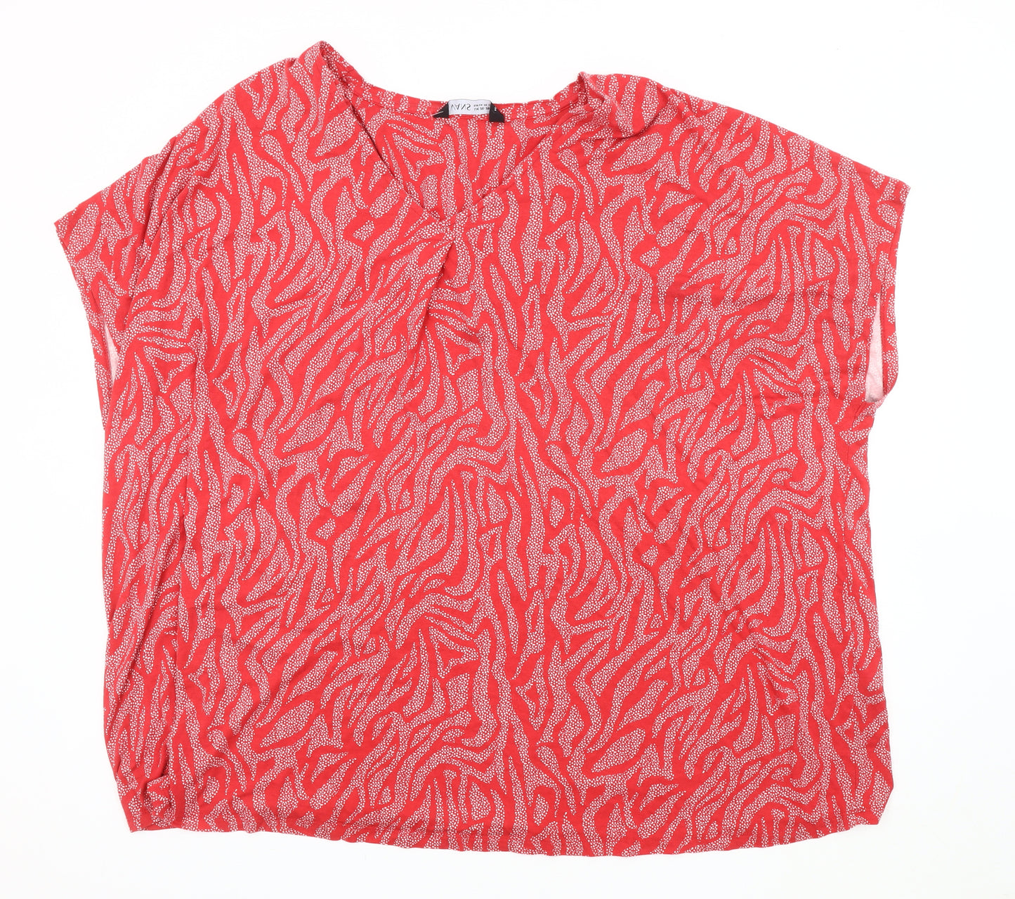 Evans Red Viscose Women's Top Size 26-28 Plus