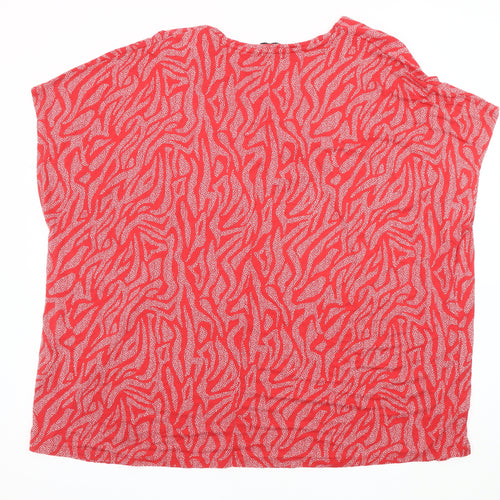 Evans Red Viscose Women's Top Size 26-28 Plus