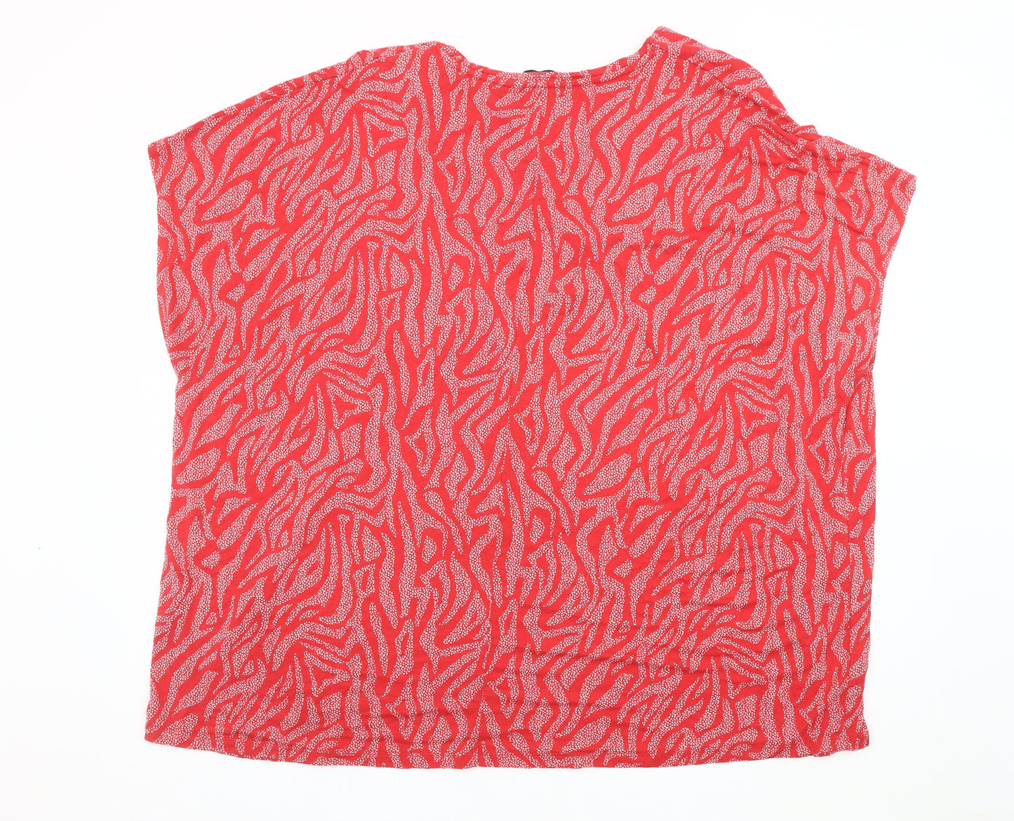 Evans Red Viscose Women's Top Size 26-28 Plus