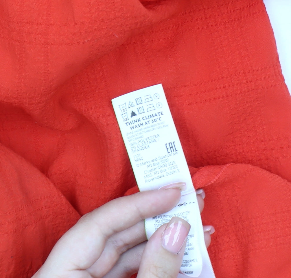 Marks and Spencer Women's Red Midi Dress, Size 18