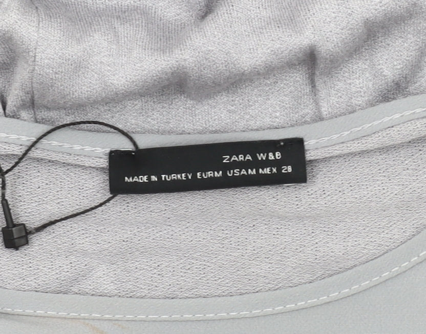 Zara Women Grey Long Asymmetric Dress Size 10