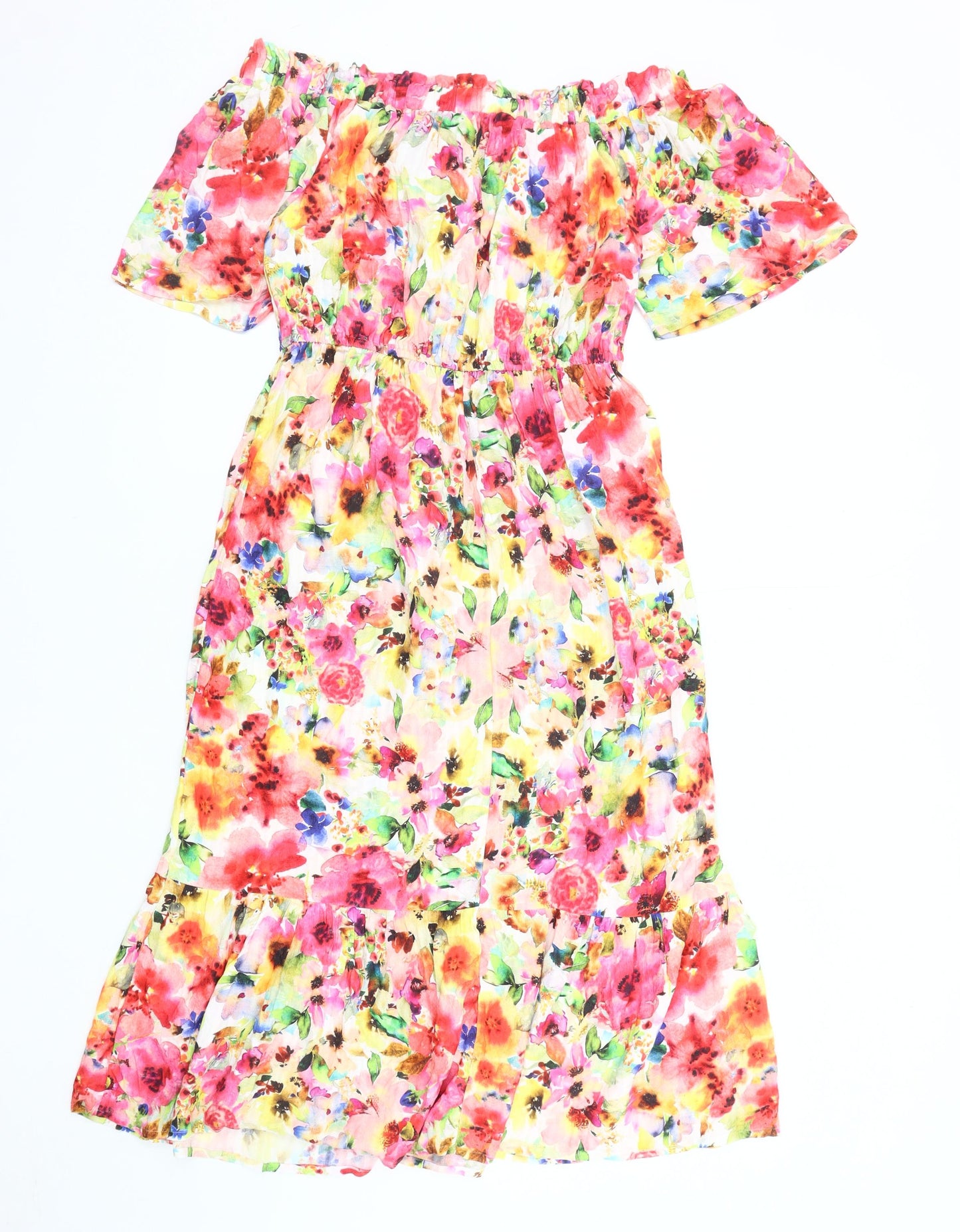 Next Women's Multicoloured Floral Dress Size 10