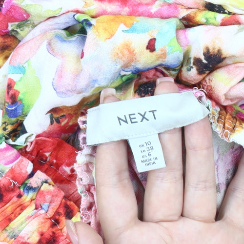 Next Women's Multicoloured Floral Dress Size 10
