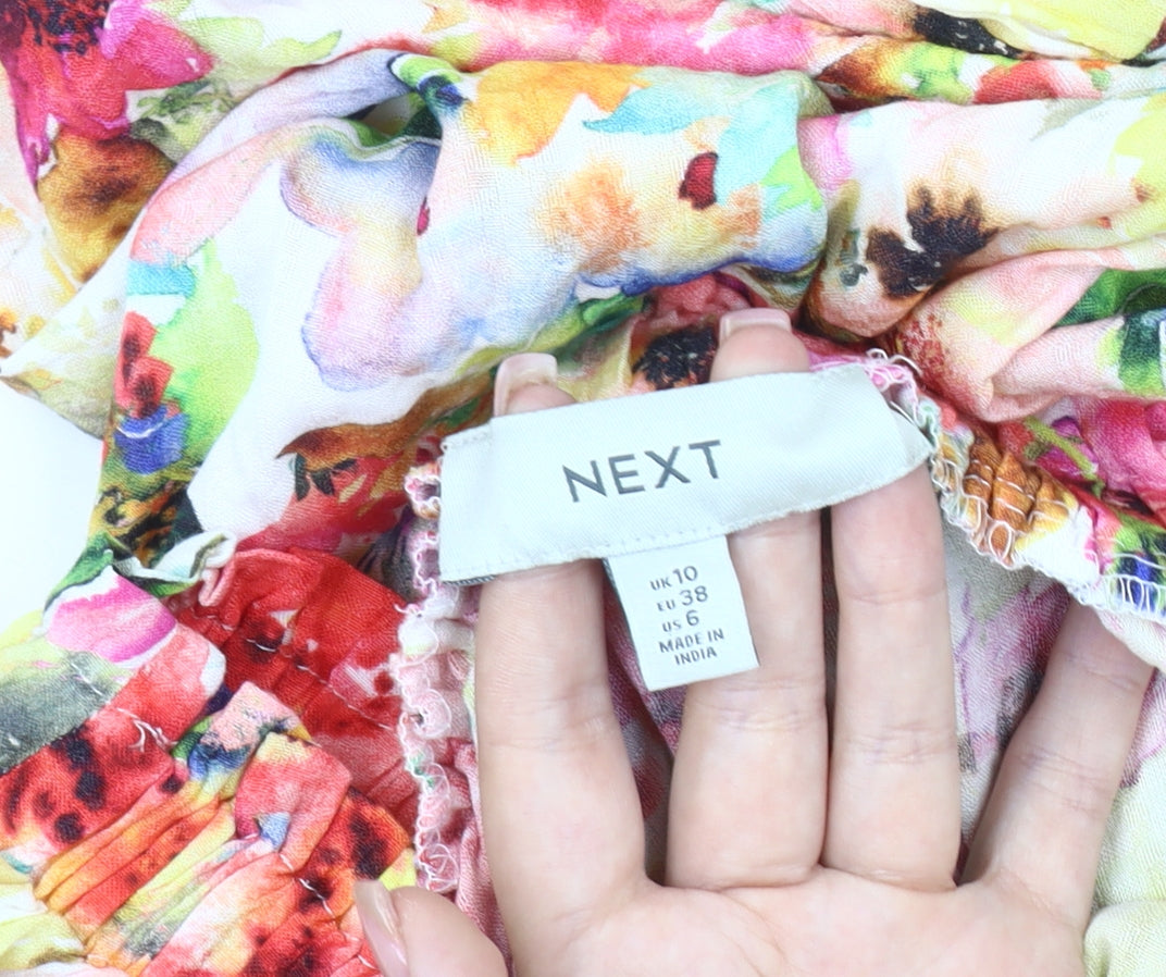 Next Women's Multicoloured Floral Dress Size 10