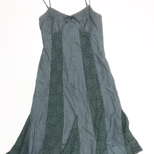 Per Una Green Slip Dress for Women, Size 10 - Elegant Look