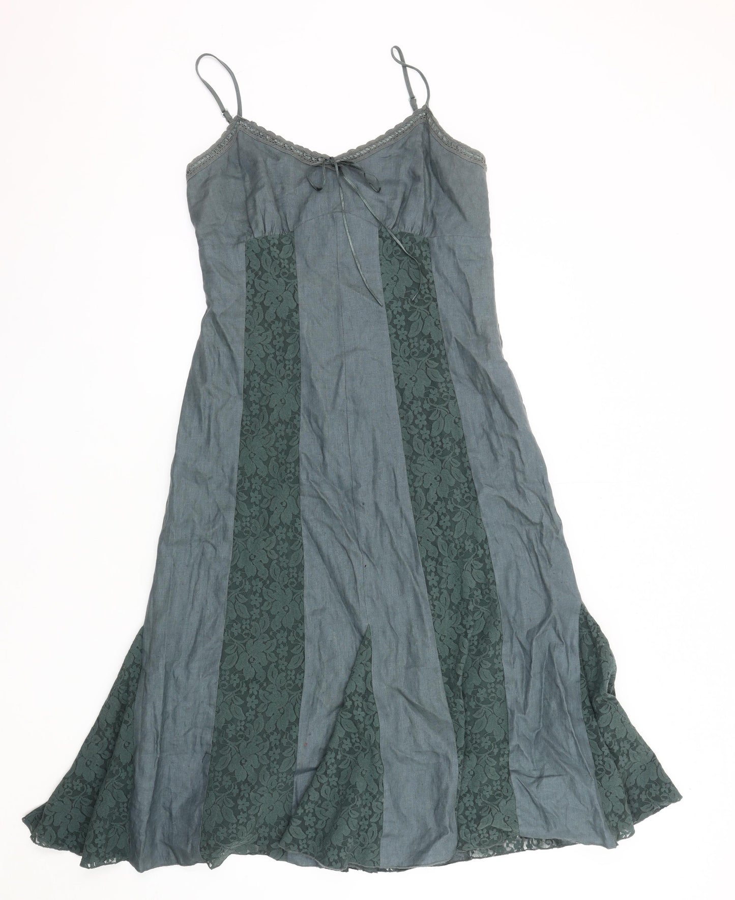 Per Una Green Slip Dress for Women, Size 10 - Elegant Look